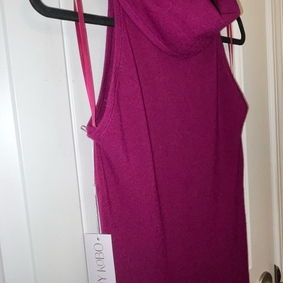 Ronny Kobo Acosta Maxi Cowl Neck Knit Fuschia Dress Size Small NWT - Picture 6 of 9
